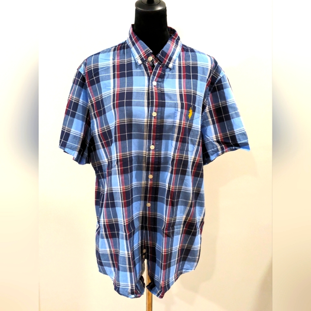 I.S. Polo Men's L Button Down Shirt 100% Cotton Brand New no Tag